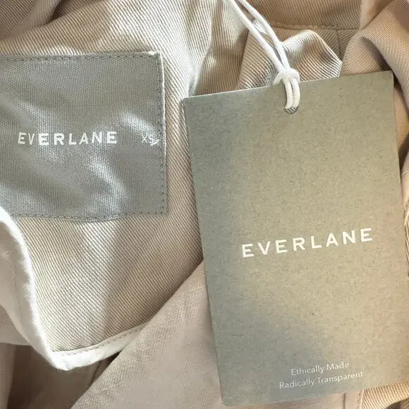 Everlane The Drape Trench Coat In Sandstone Size XS New - Picture 12 of 13